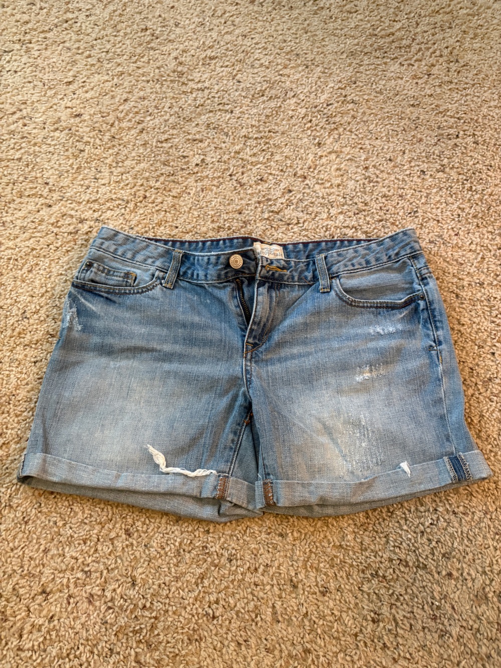 Aeropostale Light Blue Denim Roll Cuff Shorts
